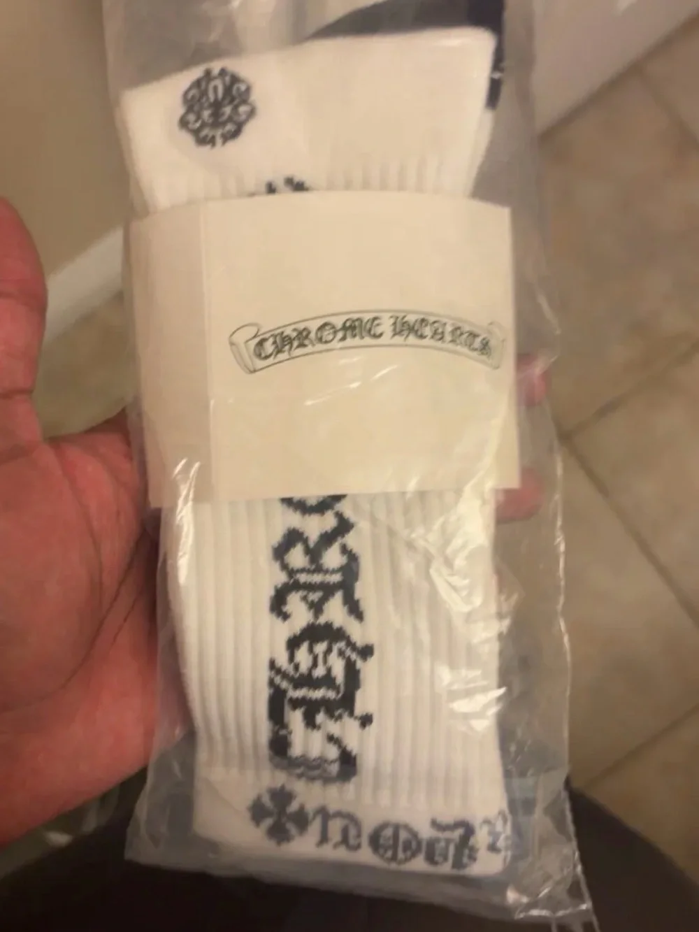 Chrome Hearts white crew